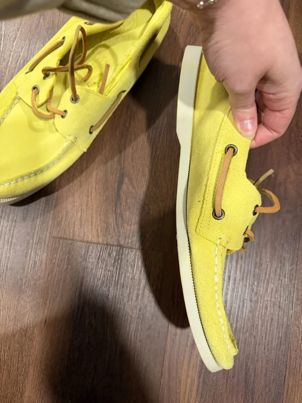 Rare butter Sperry Top-Sider] SUEDE DECK SHOES | YELLOW $200 spring men’s